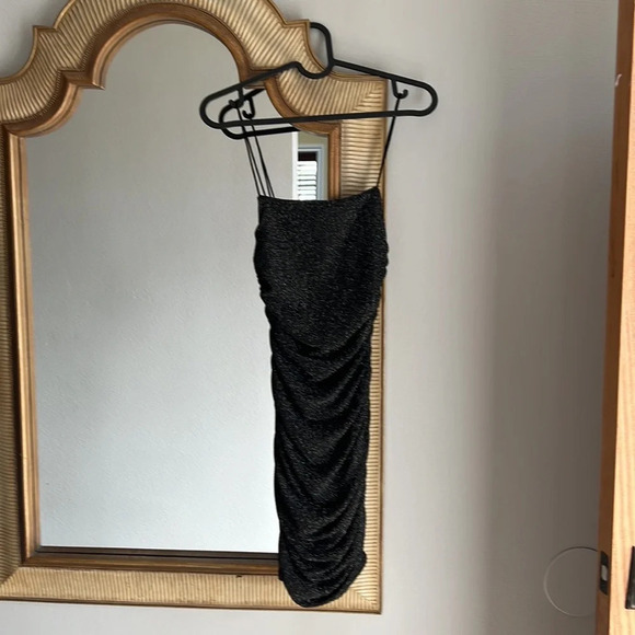 New*Princess Polly Black Simmering Ruched Bodycon Mini Dress 6 - Picture 6 of 15